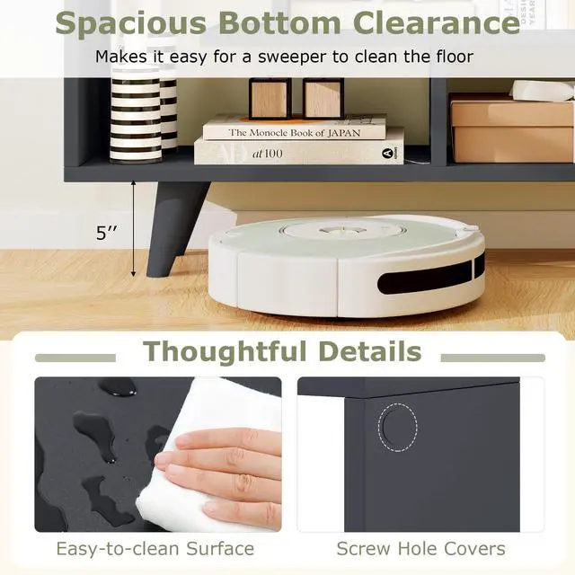 Alt view image 6 of 7 - SlickBlue Geometric Bookcase with Anti-Tipping Kit and Storage Shelving Unit