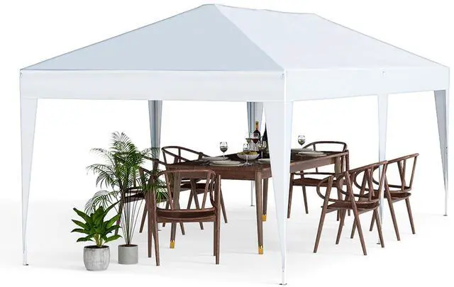 Alt view image 2 of 7 - SlickBlue 10 x 20 FT Pop up Canopy Tent with Carry Bag for Party BBQ-White