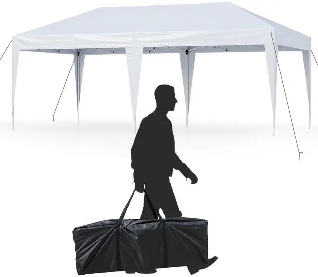 Alt view image 3 of 7 - SlickBlue 10 x 20 FT Pop up Canopy Tent with Carry Bag for Party BBQ-White