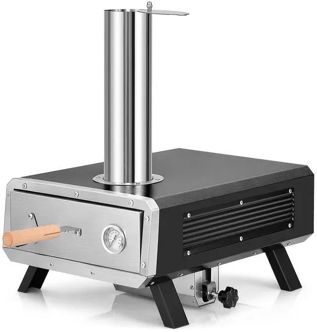 Alt view image 4 of 7 - SlickBlue Outdoor Pizza Oven Portable Wood Pellet Pizza Stove with 12 Inch Round Rotatable Pizza Stone