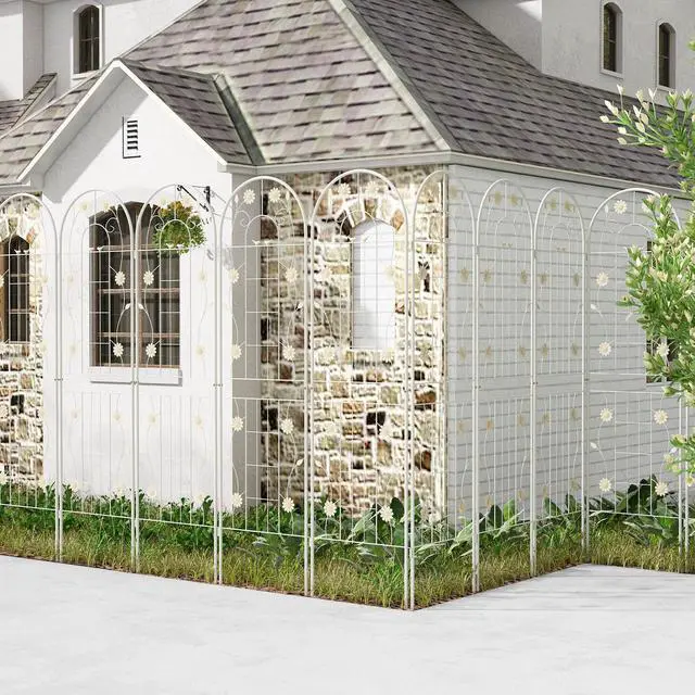 Alt view image 6 of 7 - SlickBlue 4 Pack 71 x 20 Inches Metal Garden Trellis for Climbing Plants