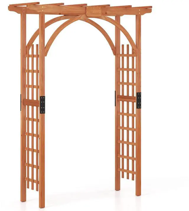 Alt view image 4 of 7 - SlickBlue Garden Archway Arch Lattice Trellis Pergola for Climbing Plants and Outdoor Wedding Bridal Decor