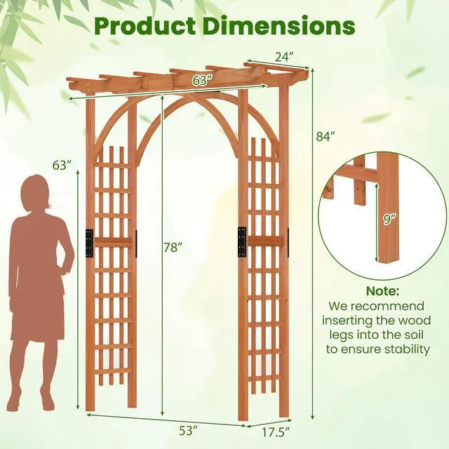 Alt view image 5 of 7 - SlickBlue Garden Archway Arch Lattice Trellis Pergola for Climbing Plants and Outdoor Wedding Bridal Decor