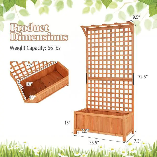 Alt view image 5 of 7 - SlickBlue Raised Garden Bed with Trellis and Hanging Roof