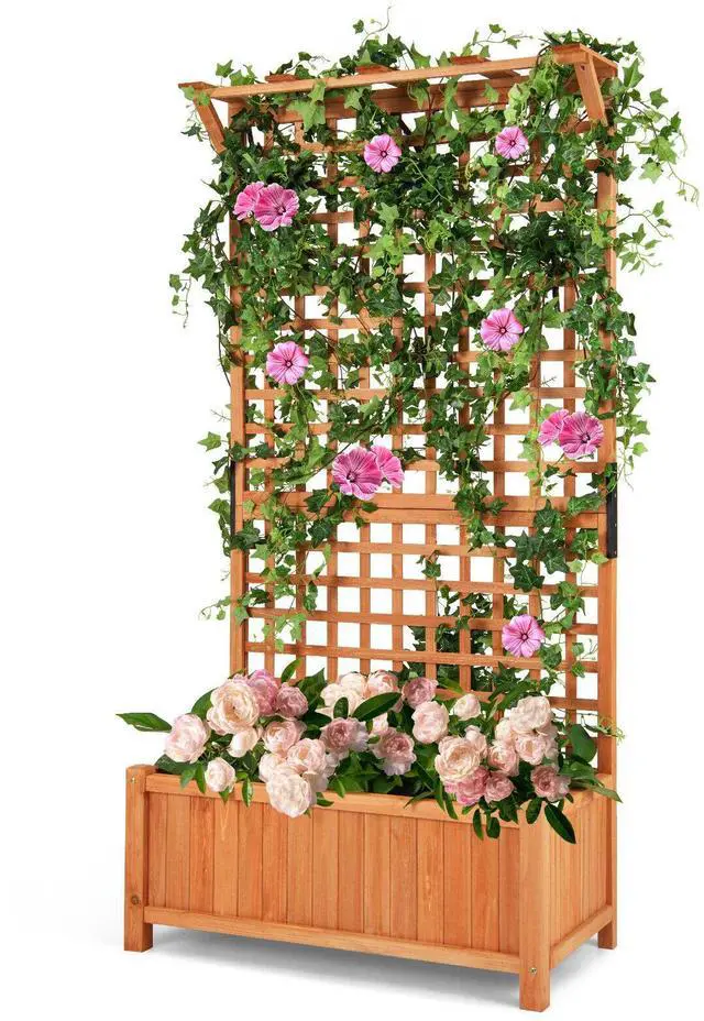 Alt view image 4 of 7 - SlickBlue Raised Garden Bed with Trellis and Hanging Roof