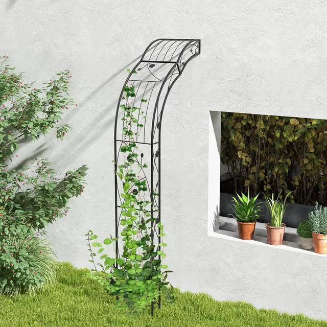 Alt view image 2 of 7 - SlickBlue Garden Arch Arbor Trellis for Climbing Plants Roses Vines