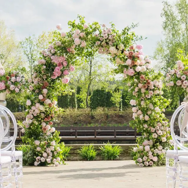 Alt view image 3 of 7 - SlickBlue Garden Arch Arbor Trellis for Climbing Plants Roses Vines