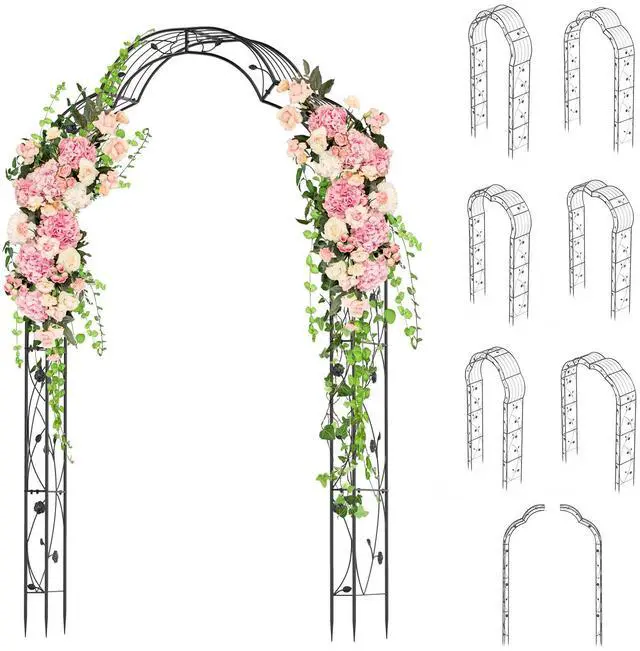 Alt view image 4 of 7 - SlickBlue Garden Arch Arbor Trellis for Climbing Plants Roses Vines