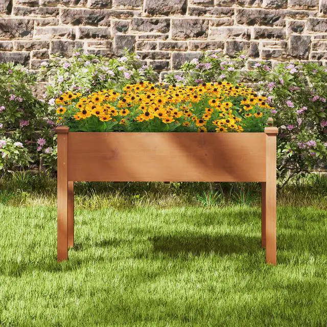 Alt view image 3 of 7 - SlickBlue Raised Garden Bed with Legs and Drainage Holes for Backyard
