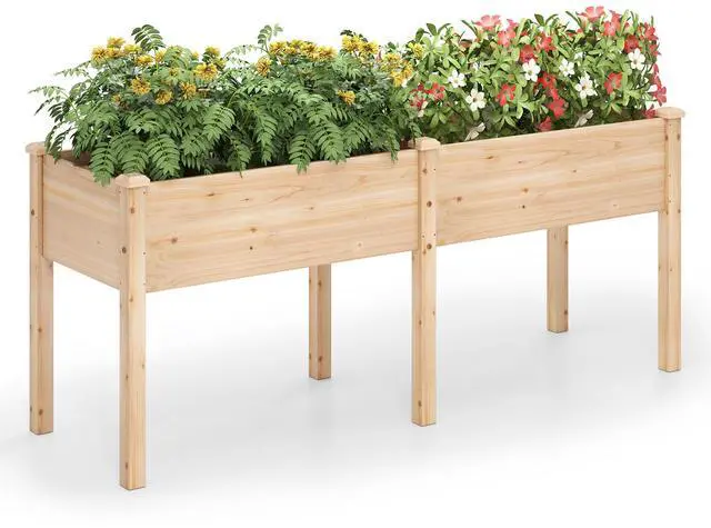 Alt view image 4 of 7 - SlickBlue Large Raised Garden Bed with Drainage Holes and 6 Supporting Legs