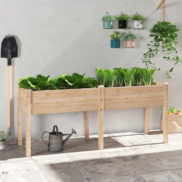 Alt view image 3 of 7 - SlickBlue Large Raised Garden Bed with Drainage Holes and 6 Supporting Legs