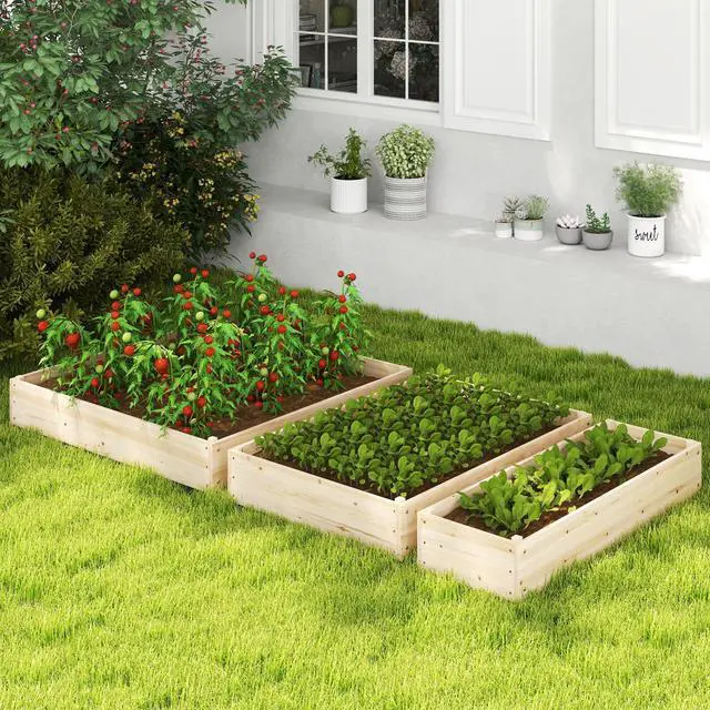 Alt view image 3 of 7 - SlickBlue 3-Tier Raised Garden Bed with Lattice Trellis and Open-Ended Base