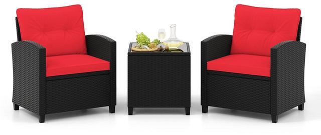 Main image of SlickBlue 3 Pieces Patio Furniture Set with Tempered Glass Coffee Table