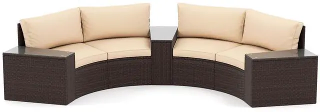 Alt view image 4 of 7 - SlickBlue 5-Piece Patio Furniture Set  Outdoor Conversation Set with Cushioned Chairs and Table for Deck, Backyard, or Porch