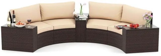 Main image of SlickBlue 5-Piece Patio Furniture Set  Outdoor Conversation Set with Cushioned Chairs and Table for Deck, Backyard, or Porch