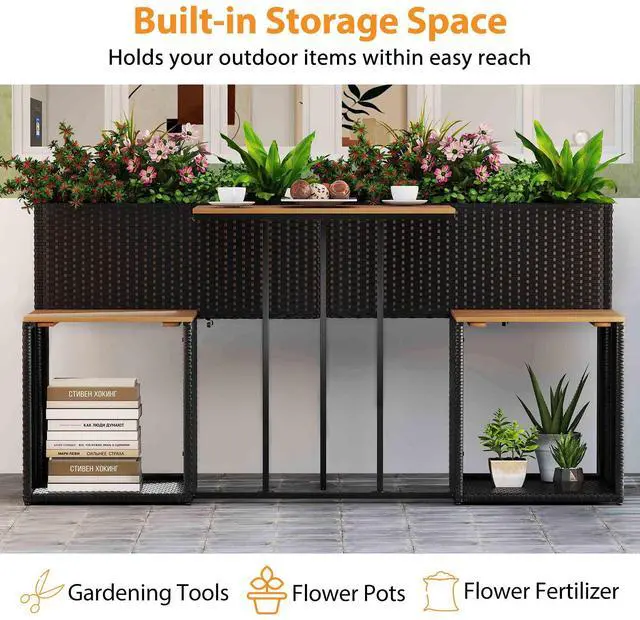 Alt view image 6 of 7 - SlickBlue Patio Furniture Set with Raised Garden Bed for Porch and Yard