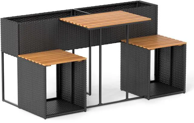 Alt view image 3 of 7 - SlickBlue Patio Furniture Set with Raised Garden Bed for Porch and Yard