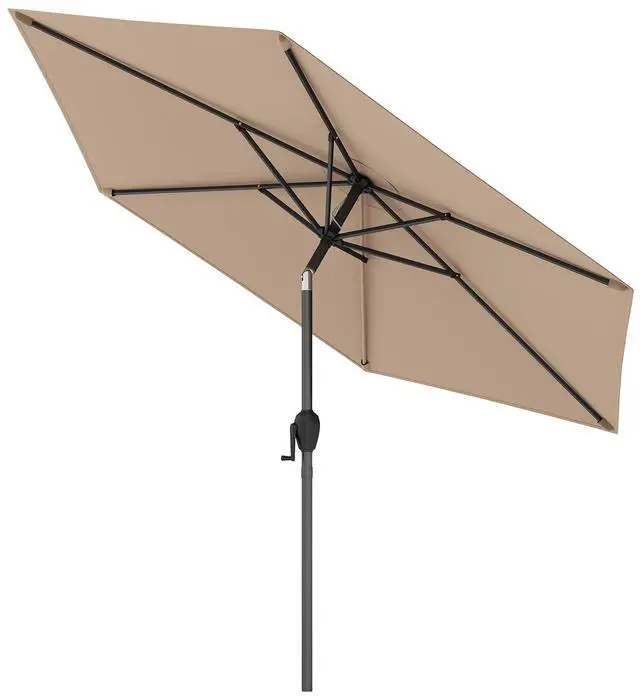 Alt view image 4 of 7 - SlickBlue 7.5 feet Outdoor Patio Heavy Duty Market Umbrella with Push Button Tilt-Tan