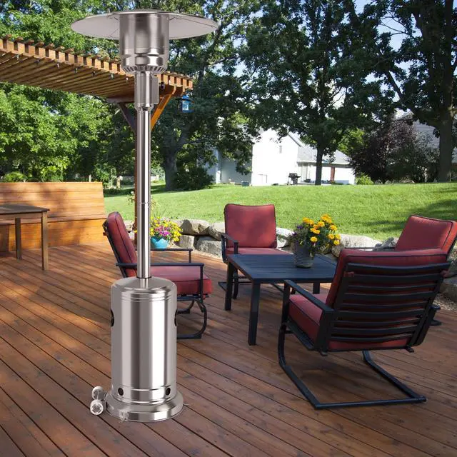 Alt view image 6 of 7 - SlickBlue Garden Propane Standing LP Gas Steel Accessories Heater-Silver