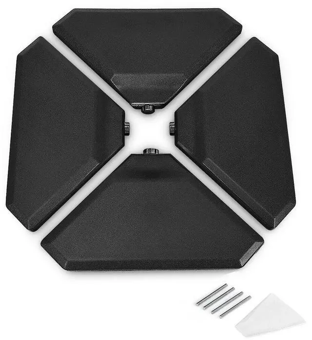 Main image of SlickBlue 4 Pieces 195 lbs Patio Cantilever Offset Umbrella Base Weight Sand