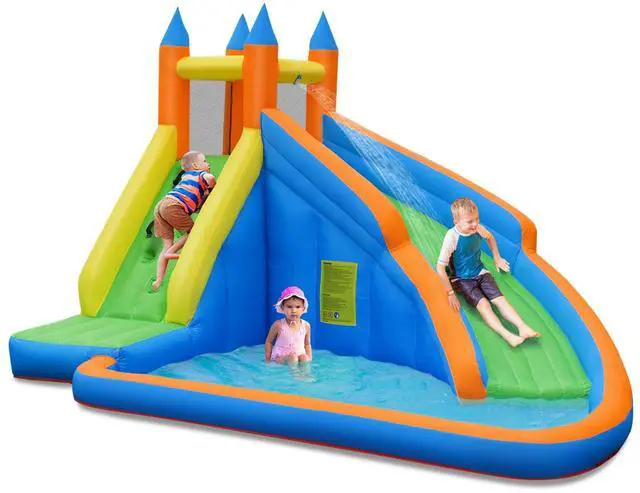 Alt view image 4 of 7 - SlickBlue Inflatable Mighty Bounce House Jumper with Water Slide without Blower