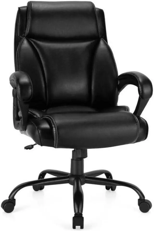 Main image of 400 Pounds Big and Tall Adjustable High Back Leather Office Chair