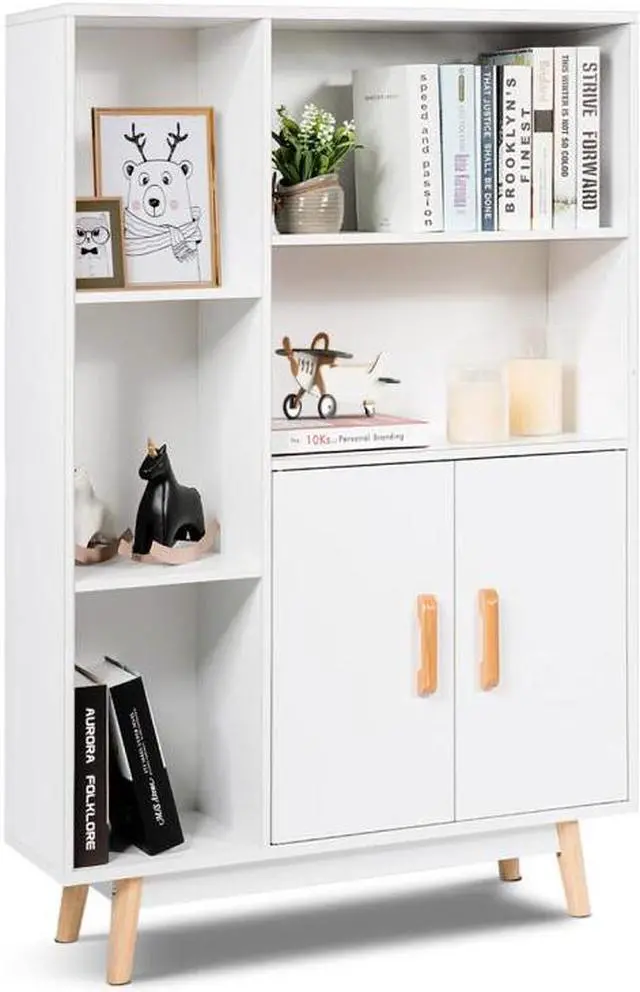 Alt view image 4 of 7 - SlickBlue Free Standing Pantry Cabinet with 2 Door Cabinet and 5 Shelves