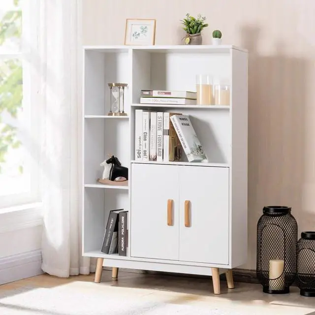 Alt view image 3 of 7 - SlickBlue Free Standing Pantry Cabinet with 2 Door Cabinet and 5 Shelves