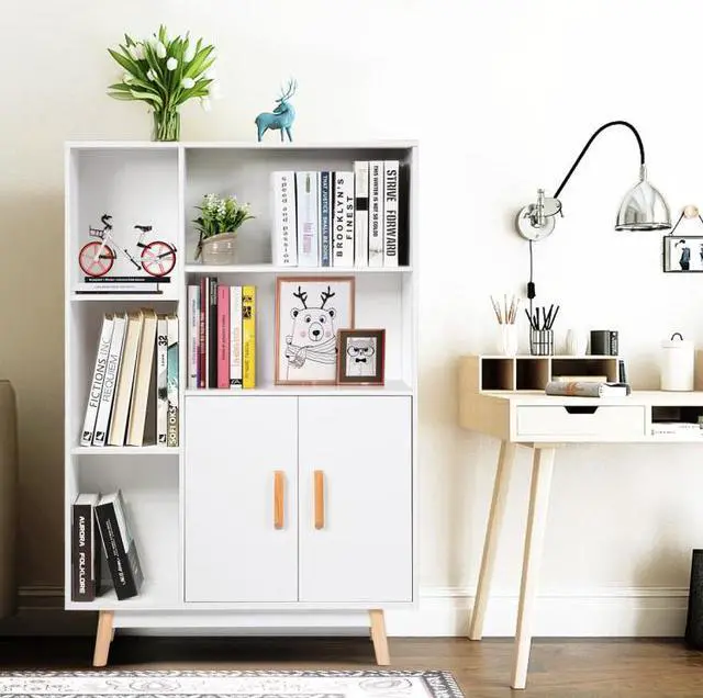 Alt view image 7 of 7 - SlickBlue Free Standing Pantry Cabinet with 2 Door Cabinet and 5 Shelves