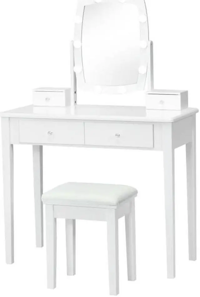 Main image of SlickBlue Vanity Table Set with Lighted Mirror for Bedroom and Dressing Room