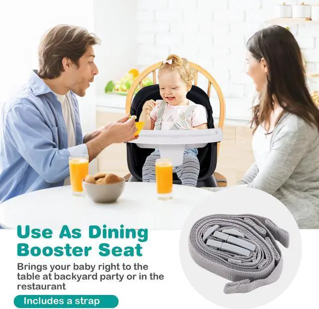 Alt view image 5 of 7 - SlickBlue 6-in-1 Convertible Baby High Chair with Adjustable Removable Tray