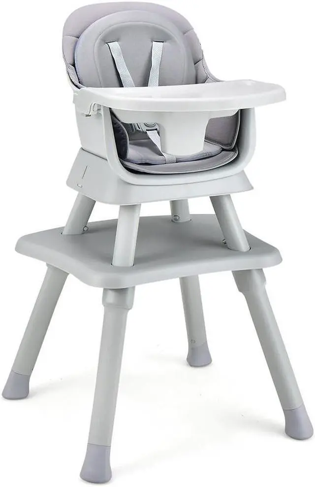 Main image of SlickBlue 6-in-1 Convertible Baby High Chair with Adjustable Removable Tray