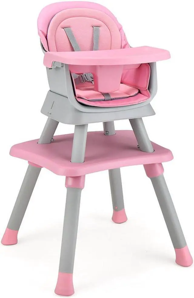 Main image of SlickBlue 6-in-1 Convertible Baby High Chair with Adjustable Removable Tray