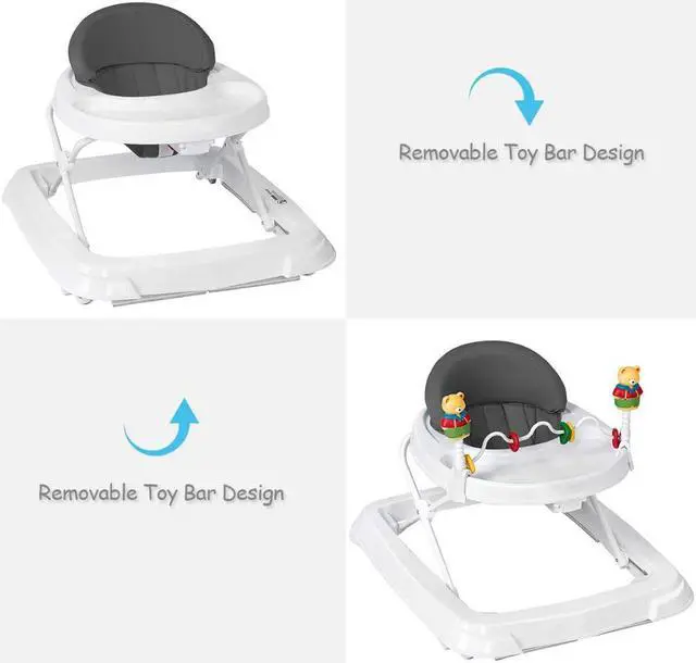Alt view image 6 of 7 - SlickBlue Adjustable Height Removable Folding Portable Baby Walker