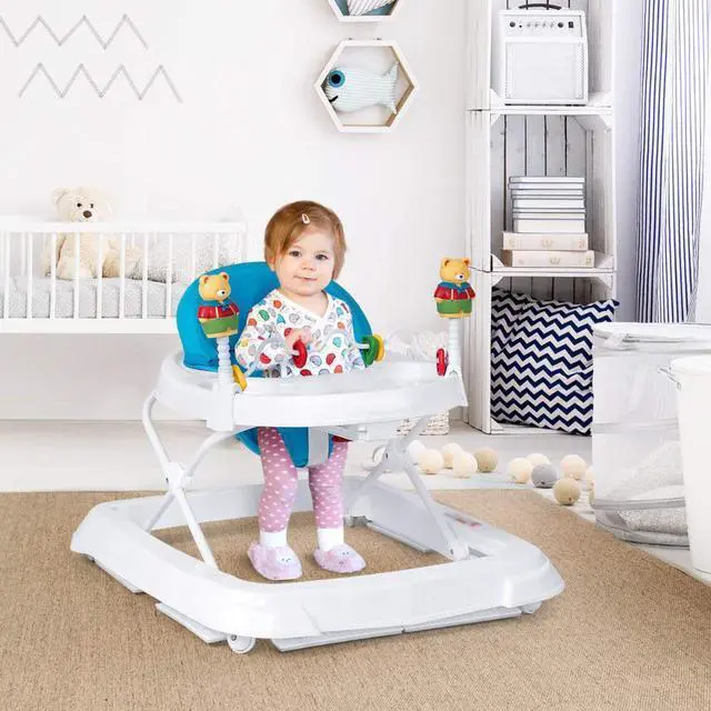 Alt view image 2 of 7 - SlickBlue Adjustable Height Removable Folding Portable Baby Walker