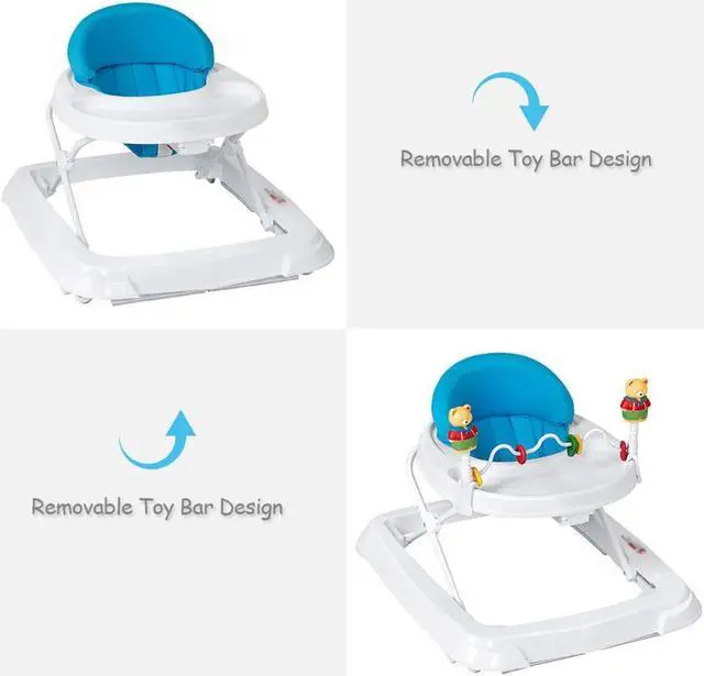 Alt view image 6 of 7 - SlickBlue Adjustable Height Removable Folding Portable Baby Walker