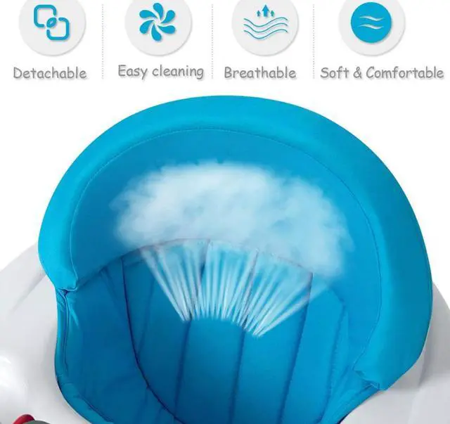 Alt view image 7 of 7 - SlickBlue Adjustable Height Removable Folding Portable Baby Walker