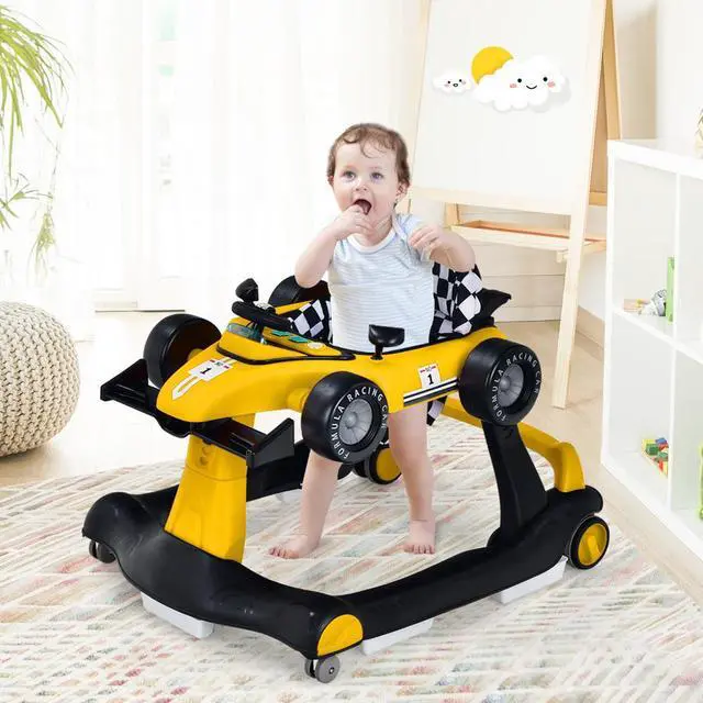 Alt view image 5 of 7 - SlickBlue 4-in-1 Foldable Activity Push Walker with Adjustable Height