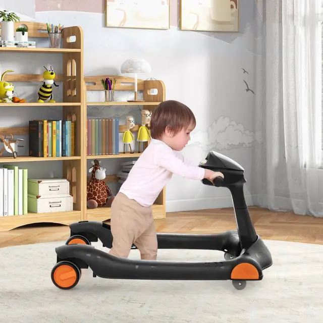 Alt view image 3 of 7 - SlickBlue 2-in-1 Foldable Activity Push Walker with Adjustable Height