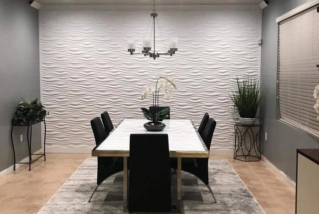 Art3d 3D Wall Panels PVC Textured 3D Wall Covering for Interior Wall Decor  12 Tiles 32 Sq Ft(White) 