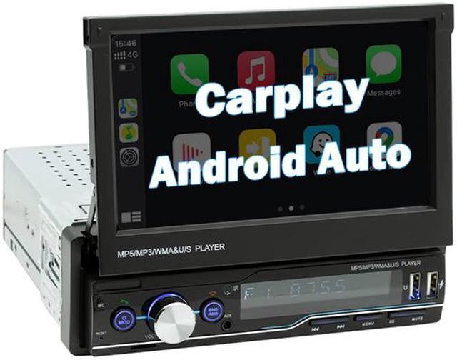 Best Pop Out 7 Inch Single Din Flip Up Screen Car Stereo MP5/CD Player with  Carplay/Android Auto for Android/iOS, with Backup Camera