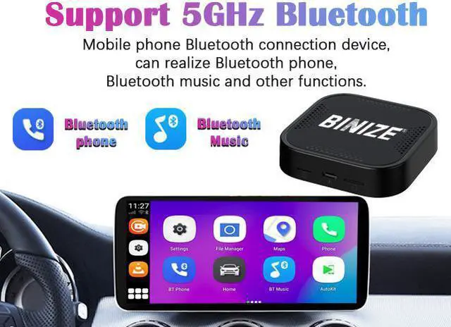 Alt view image 5 of 7 - Binize CarPlay Wireless Adapter, AI Box Multimedia Video for Car with OEM Wired CarPlay,Wireless CarPlay&Android Auto,Add Android 13 System to Factory Radio,
Support GPS Navigation,Netflix,Play&Plug