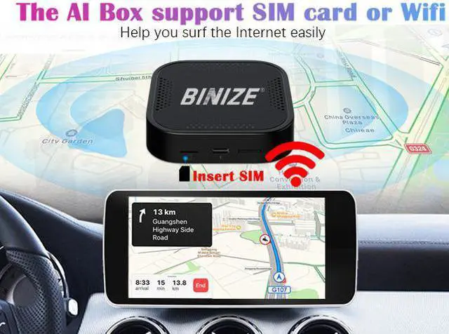 Alt view image 4 of 7 - Binize CarPlay Wireless Adapter, AI Box Multimedia Video for Car with OEM Wired CarPlay,Wireless CarPlay&Android Auto,Add Android 13 System to Factory Radio,
Support GPS Navigation,Netflix,Play&Plug