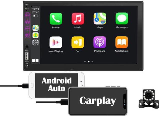 Binize Double Din Car Stereo with Apple Carplay Android Auto 7 Inch Touch  Screen Bluetooth Car Radio Support FM AM Mirror Link for Android&iOS/MP5  Player/Audio Output+Backup Camera 