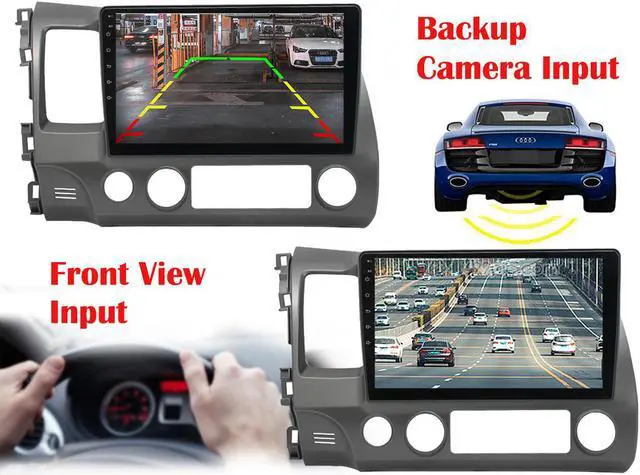 Alt view image 7 of 7 - Binize Android 10 Car Stereo Compatible with CarPlay&Android Auto,10 Inch Touch Screen Car Radio Support Bluetooth,GPS Navigation,FM&AM,RDS,DSP,SWC for Honda Civic 2006-2011+Backup Camera
