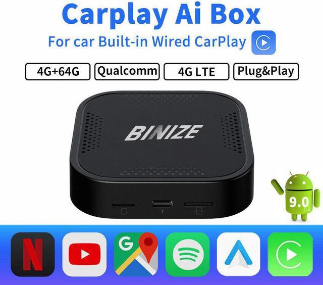 2022 Binize Wireless CarPlay AI Box Adapter,Fit for car with OEM Wired  CarPlay Touch Screen,Android Switching Wireless CarPlay,Support  ,Netflix,Wireless Android Auto,Wireless CarPlay etc 
