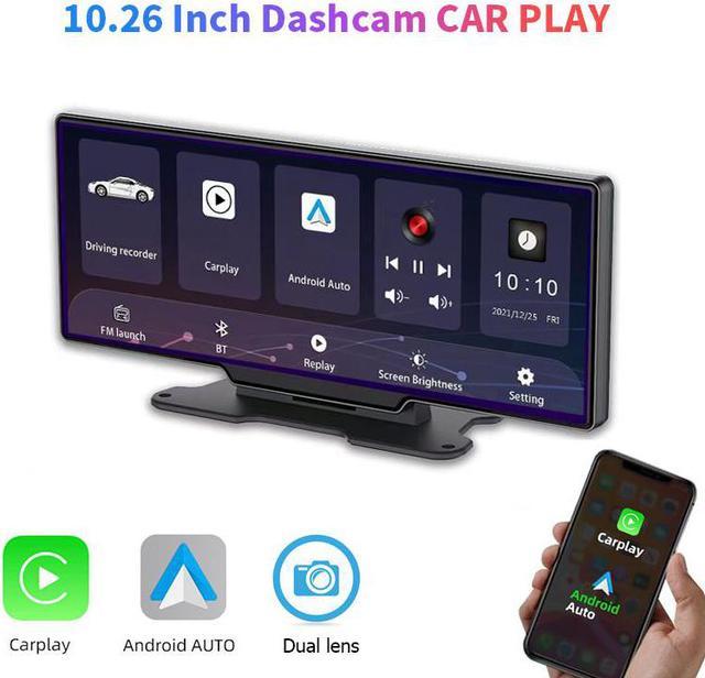 10.26'' 2.5K Touch Screen Dash Cam Wireless CarPlay Video Recorder