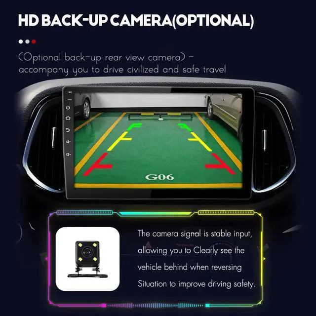Alt view image 6 of 7 - Binize 2023 Android 12 Double Din Car Stereo with Wireless Carplay & Wireless Android Auto, 10" Touch Screen Car Radio with Backup Camera GPS Navigation/Mirror Link/DSP/SWC, 2+32G, 3 USB/BT 5.0/WiFi 6