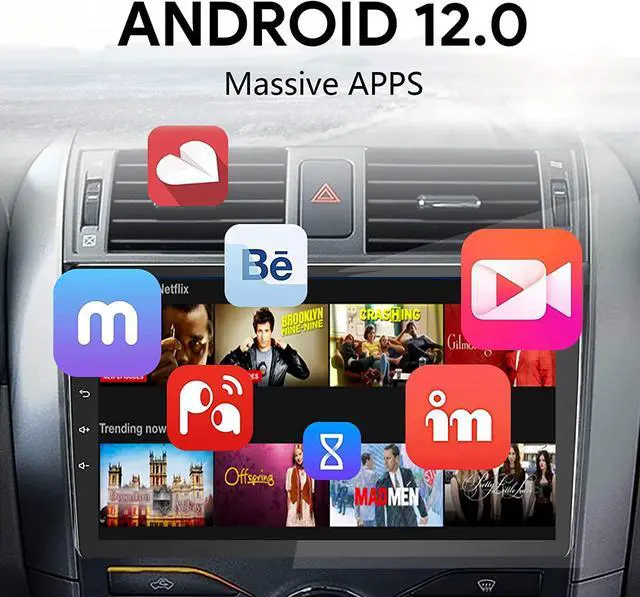 Alt view image 2 of 6 - Binize Android 13 Car Stereo for Toyota Corolla 08-12 Compatible with CarPlay&Android Auto,9 Inch Touch Screen Car Radio Support Bluetooth,GPS Navigation,FM&AM,RDS,DSP,SWC+Backup Camera