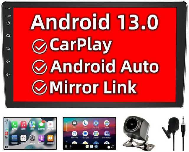 Main image of Binize 2023 Android 13 Double Din Car Stereo with Wireless Carplay & Wireless Android Auto, 10" Touch Screen Car Radio with Backup Camera GPS Navigation/Mirror Link/DSP/SWC, 2+32G, 3 USB/BT 5.0/WiFi 6
